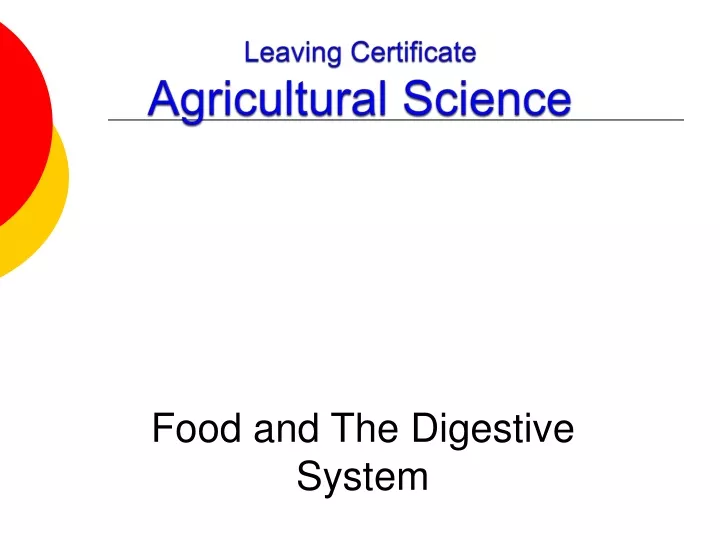 leaving certificate agricultural science