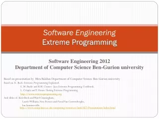 Software Engineering Extreme Programming