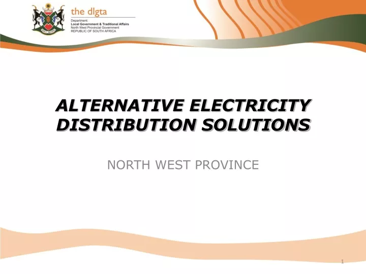 alternative electricity distribution solutions