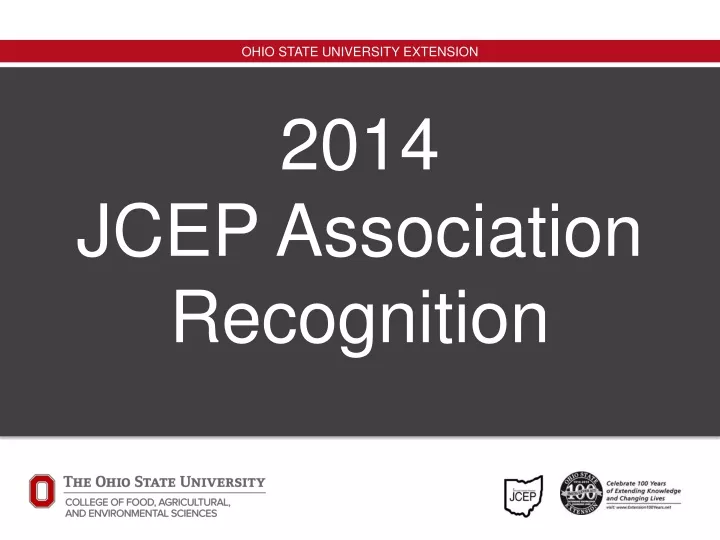 2014 jcep association recognition