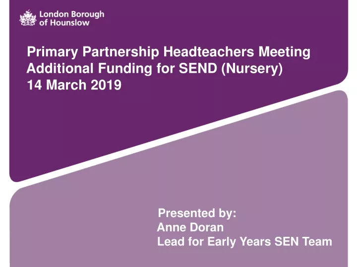 primary partnership headteachers meeting