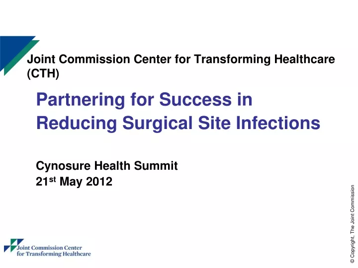 joint commission center for transforming healthcare cth