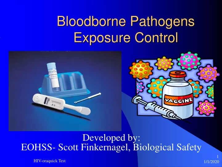 bloodborne pathogens exposure control