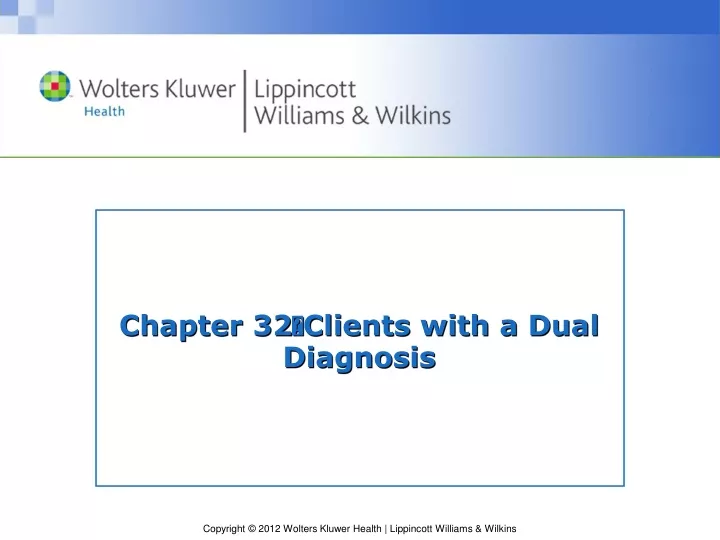 chapter 32 clients with a dual diagnosis
