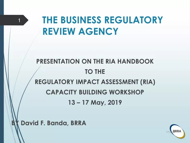 the business regulatory review agency