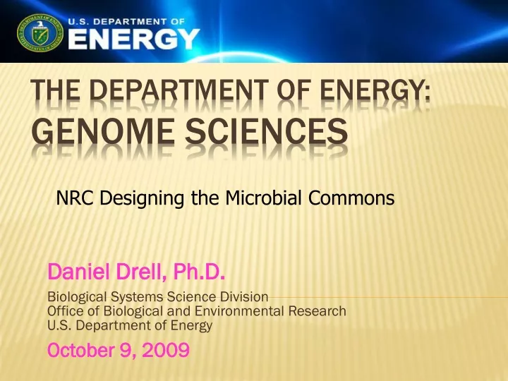 the department of energy genome sciences