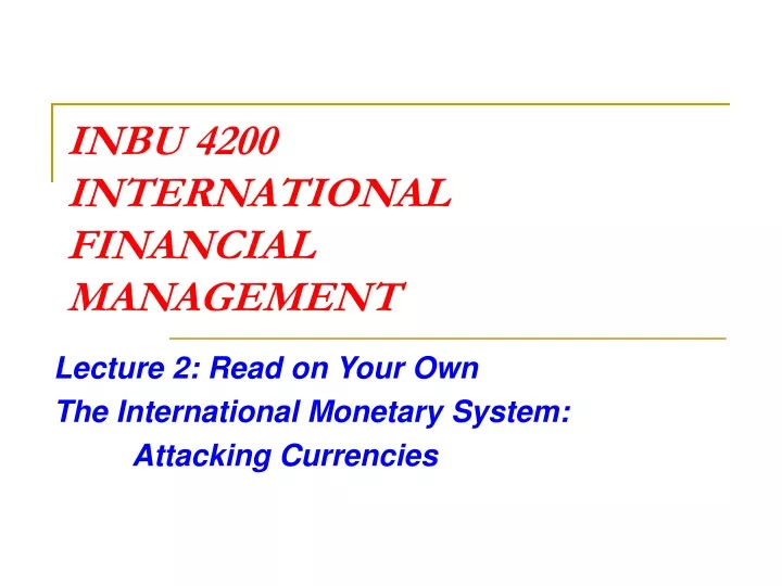 inbu 4200 international financial management