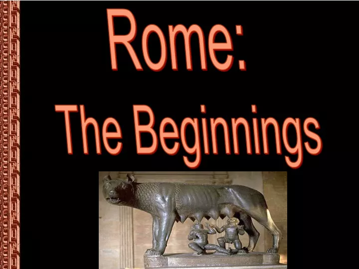 rome the beginnings