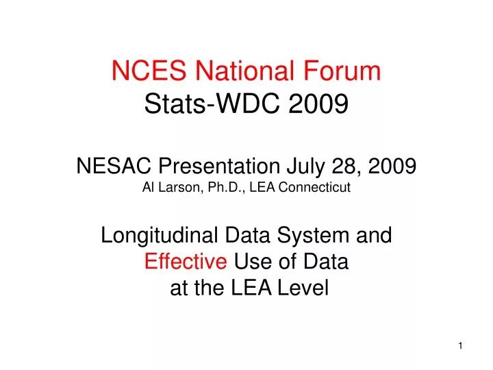 nces national forum stats wdc 2009 nesac