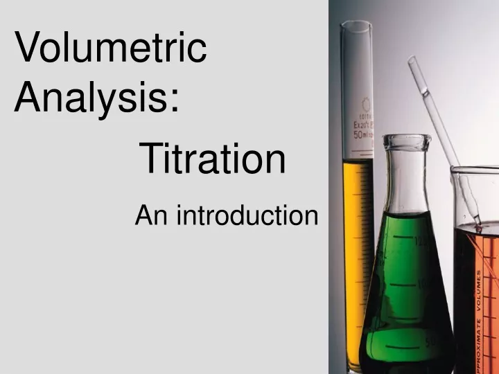 volumetric analysis titration