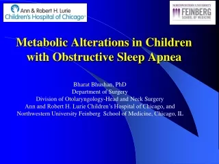 Metabolic Alterations in Children with Obstructive  S leep  A pnea