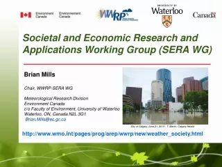 Societal and Economic Research and Applications Working Group (SERA WG)