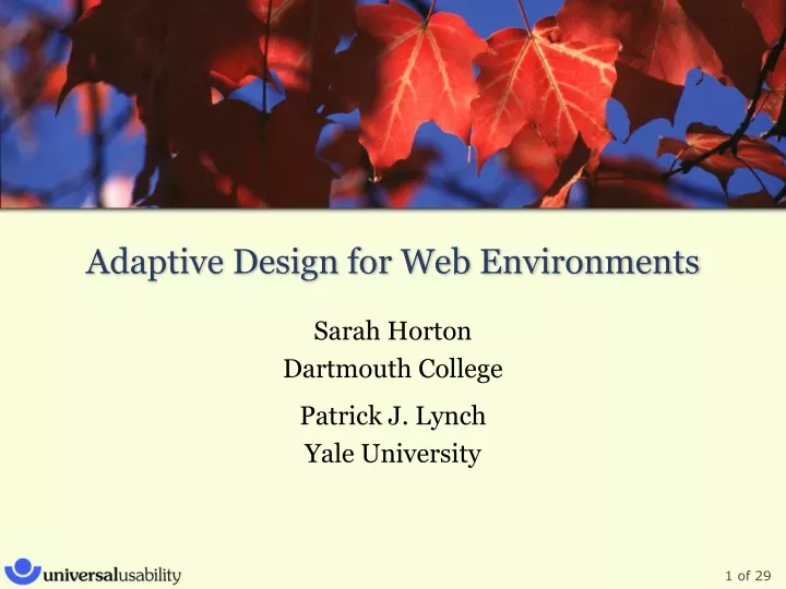 adaptive design for web environments