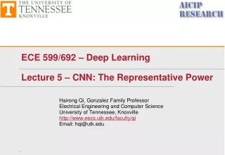 ECE 599/692 – Deep Learning Lecture 5 –  CNN: The Representative Power