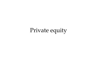 Private equity