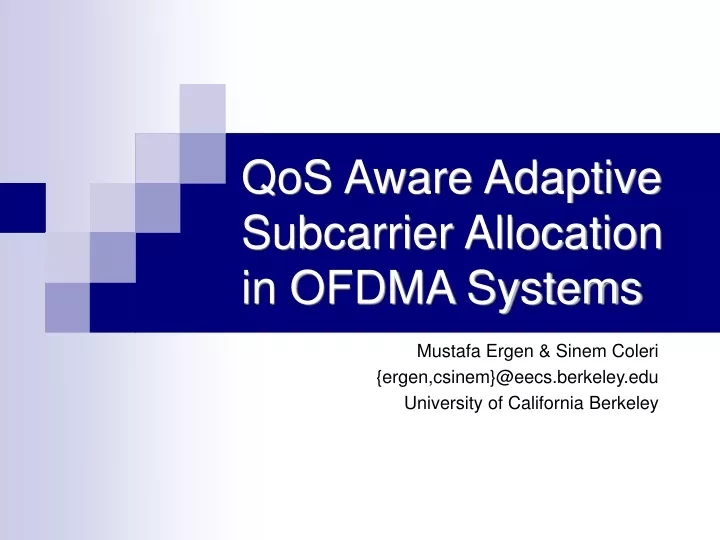 qos aware adaptive subcarrier allocation in ofdma systems