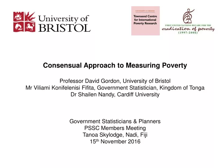 consensual approach to measuring poverty