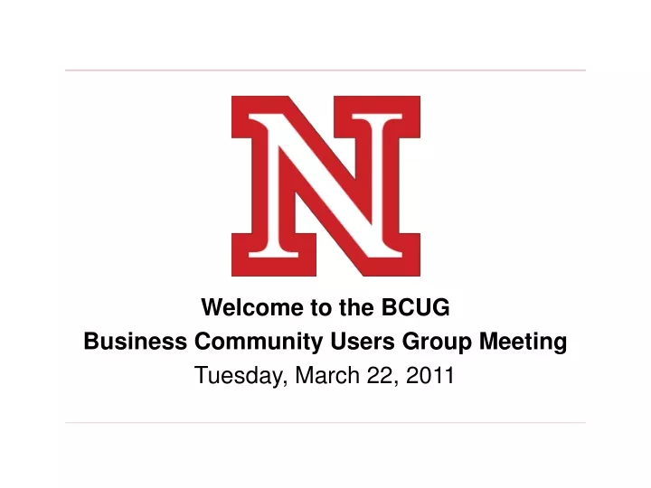 welcome to the bcug business community users