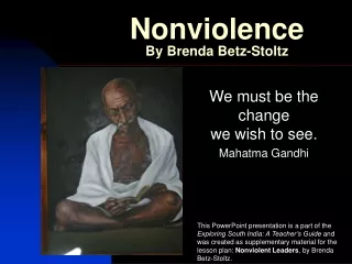 Nonviolence By Brenda Betz-Stoltz