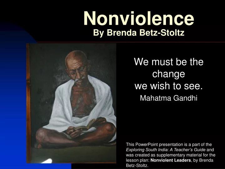 nonviolence by brenda betz stoltz