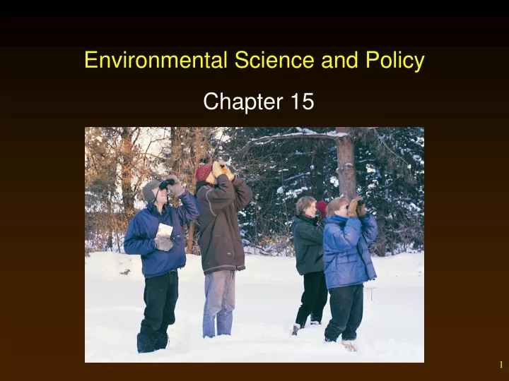 environmental science and policy