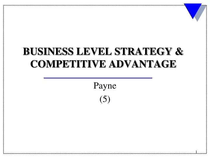 business level strategy competitive advantage