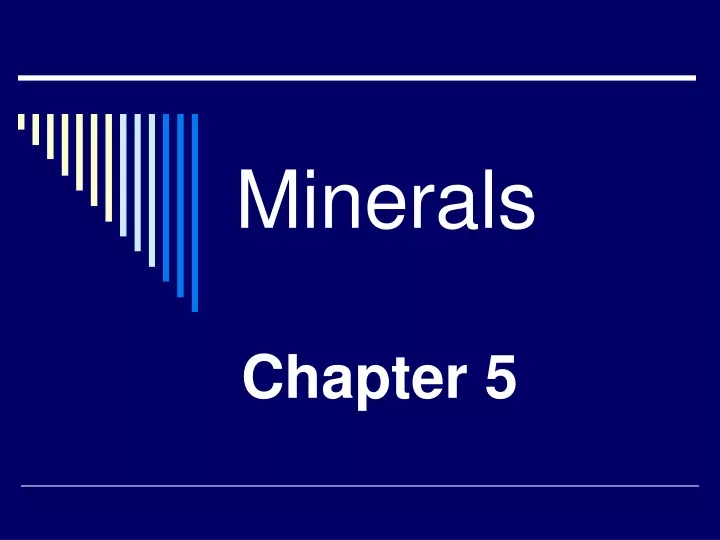 minerals