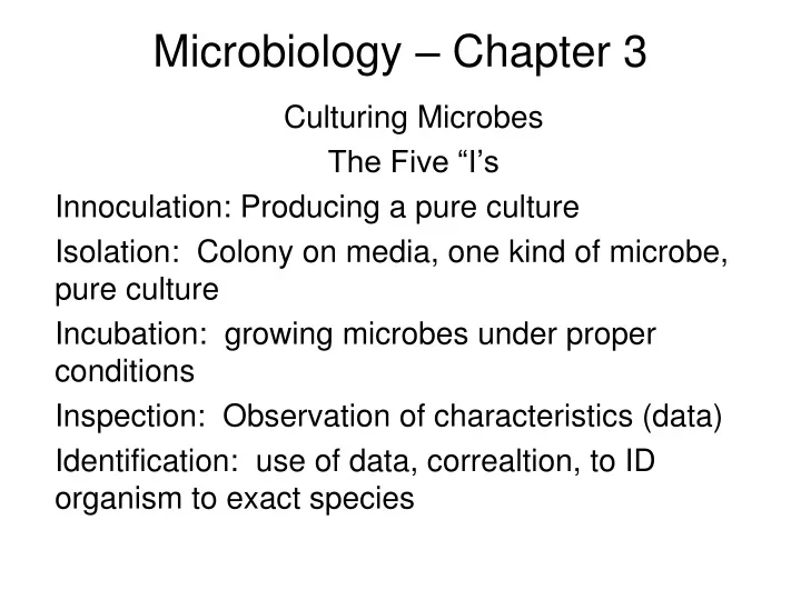microbiology chapter 3