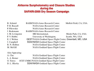 Airborne Sunphotometry and Closure Studies  during the  SAFARI-2000 Dry Season Campaign