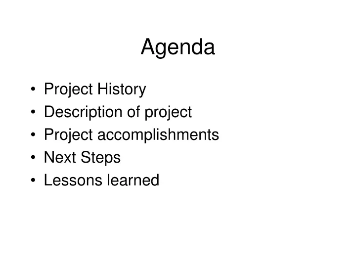 agenda