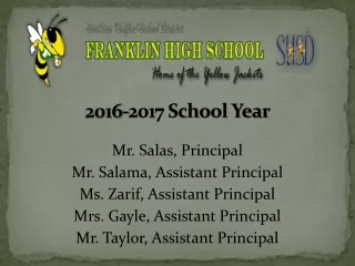 2016-2017 School Year