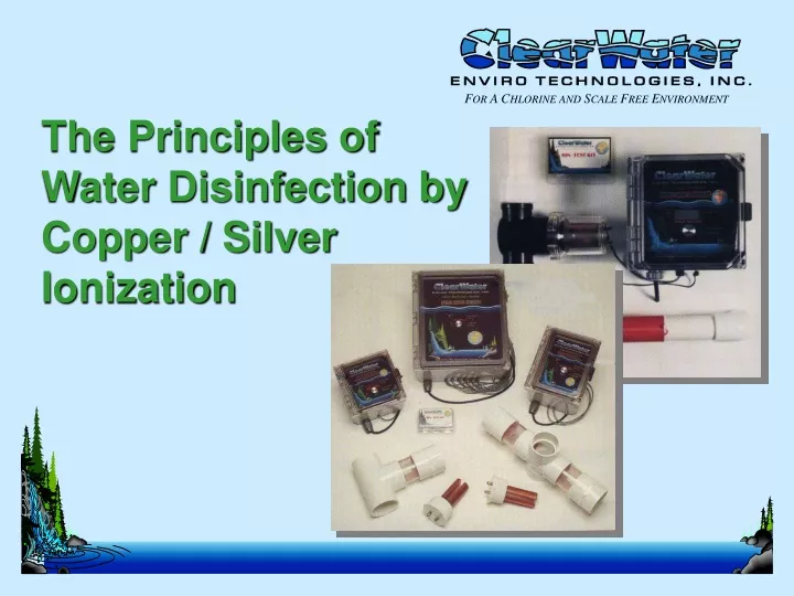 the principles of water disinfection by copper