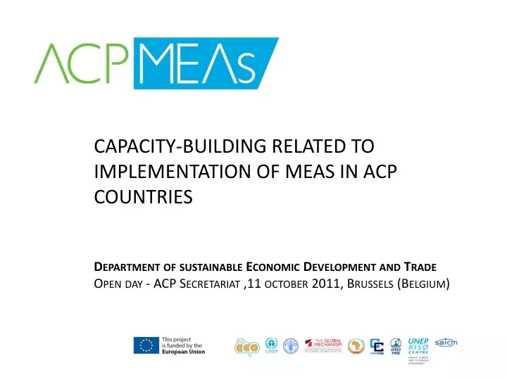 capacity building related to implementation