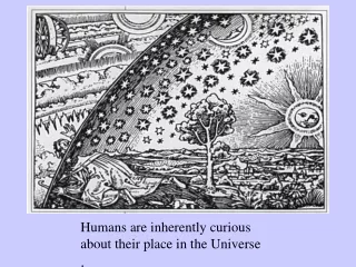 Humans are inherently curious about their place in the Universe .