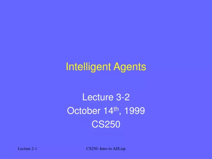 intelligent agents