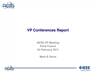 VP Conferences Report