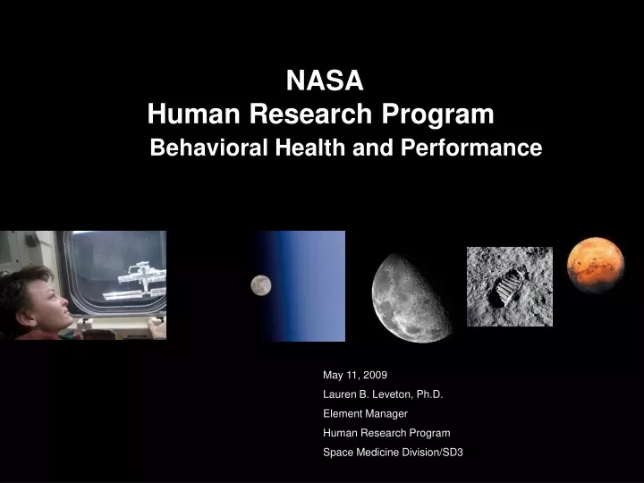 nasa human research program