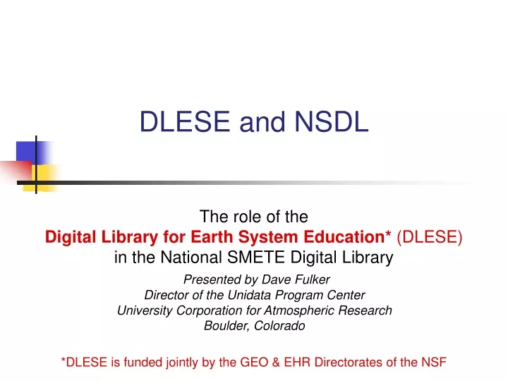 dlese and nsdl