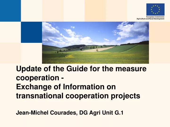 update of the guide for the measure cooperation