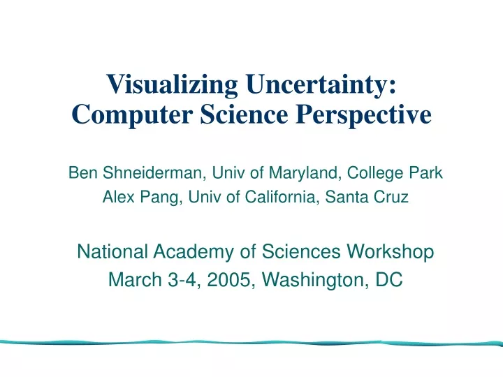 visualizing uncertainty computer science perspective