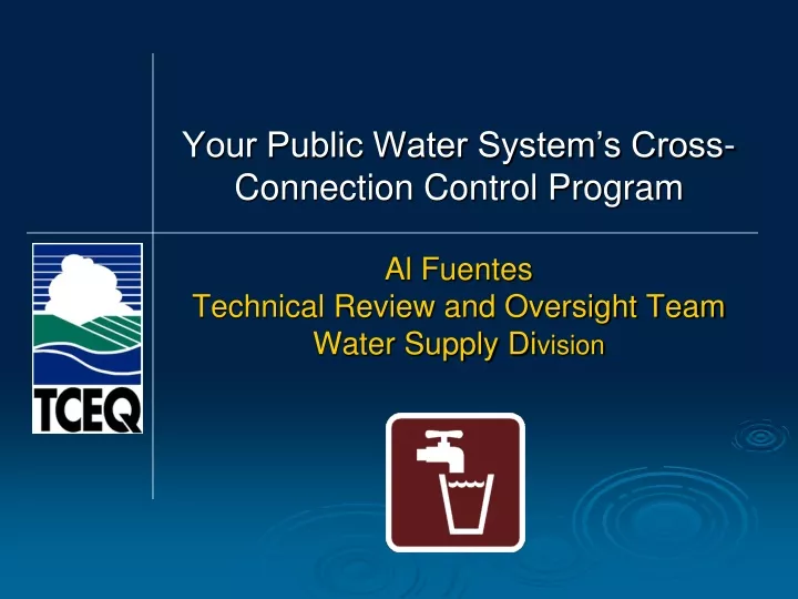 your public water system s cross connection control program