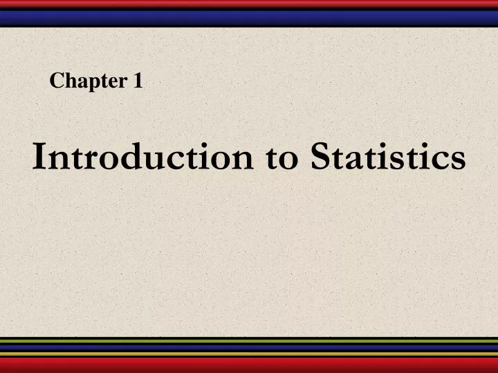 introduction to statistics