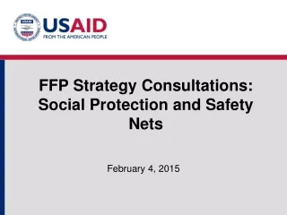 FFP Strategy Consultations: Social Protection and Safety Nets
