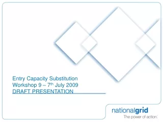Entry Capacity Substitution  Workshop 9 – 7 th  July 2009 DRAFT PRESENTATION