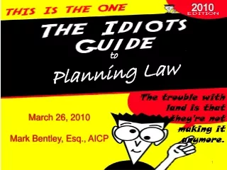 t o Planning Law