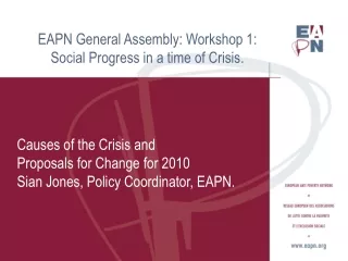 EAPN General Assembly: Workshop 1:  Social Progress in a time of Crisis.
