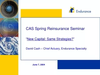 CAS Spring Reinsurance Seminar “ New Capital: Same Strategies? ”