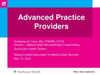 Advanced Practice Providers