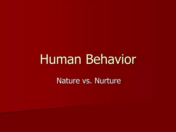 human behavior