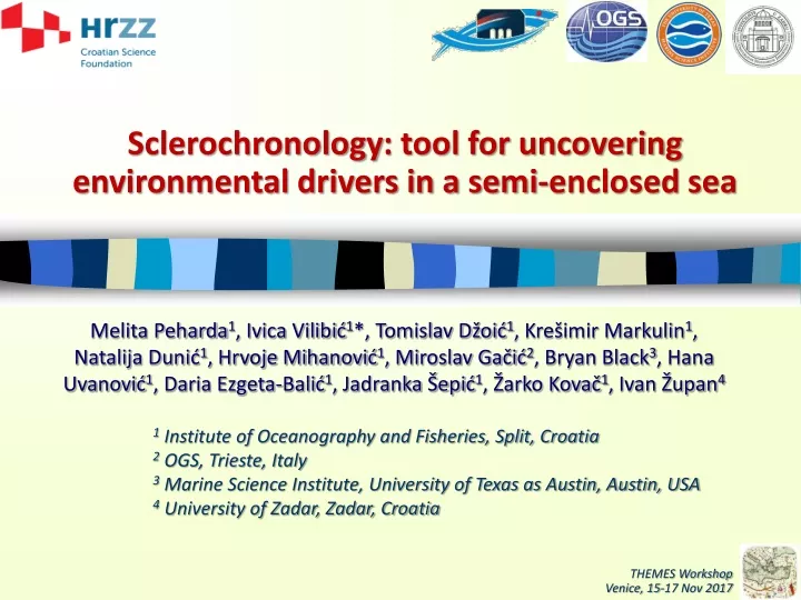 sclerochronology tool for uncovering environmental drivers in a semi enclosed sea